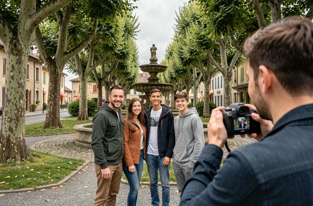 Séance photo de famille en extérieur dans un parc de La Tour-du-Pin avec un photographe professionnel