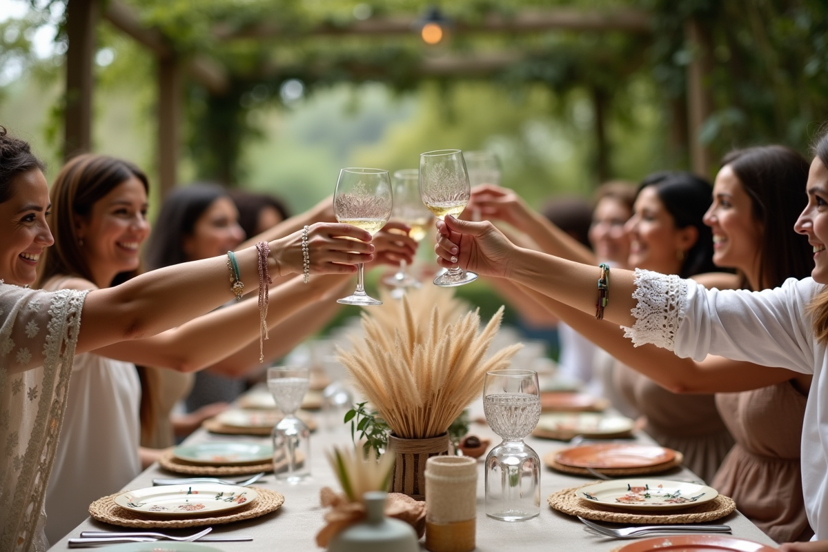 Geste de toast avec mains et verres vintage lors d